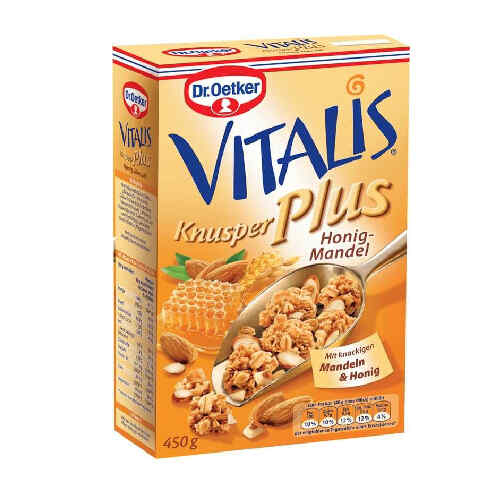 მიუსლი ნუშით და თაფლით /Vitalis/ 450 გრ