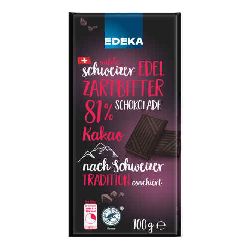შოკოლადის ფილა მწარე 81% /EDEKA/ 100გ