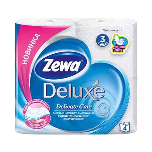 Toilet paper deluxe white 3 layers /Zeva/ 4 pcs