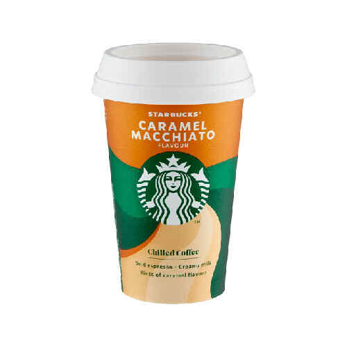 ცივი ყავა /Starbucks/ კარამელ მაკიატო ჭიქაში220 მლ