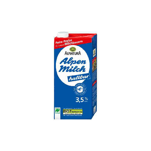 ორგანული რძე 3.8% /Alnatura/1 ლ