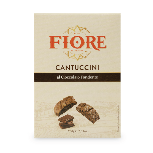 იტალიური  ორცხობილა CANTUCCINI შავი შოკოლადით /FIORE/  200 გრ