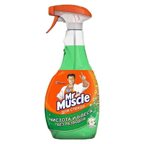 შუშის და სხვა ზედ. საწ. სითხე ტრიგ. მწვანე/Mr. Muscle/500 მლ