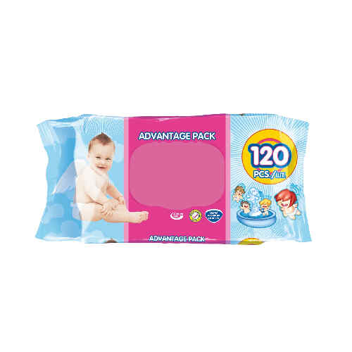 ბავშვის სველი ხელსახოცი ენჯელს დაიპერ /Compact/ 120 ც