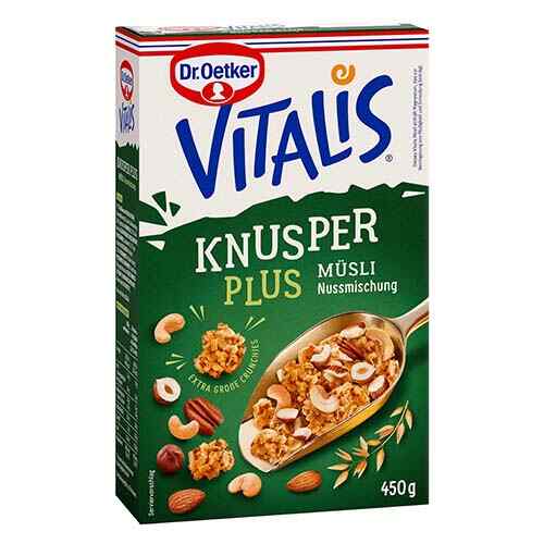 მიუსლი თხილეულის დანამატით /Vitalis/ 450გრ