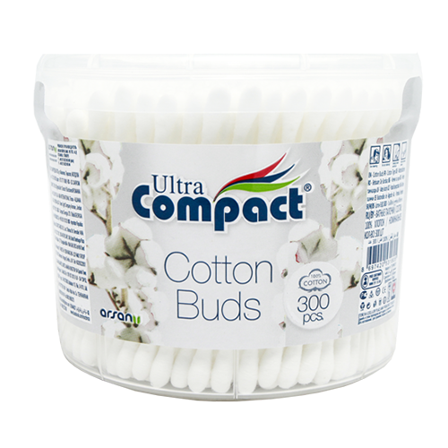 ყურის ჩხირი ცილინდრი /Compact/ 300 ც