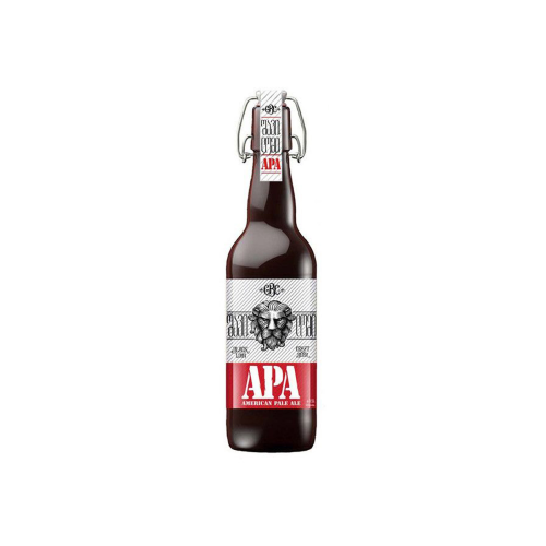 ლუდი შავი ლომი APA შუშა 0,5ლ