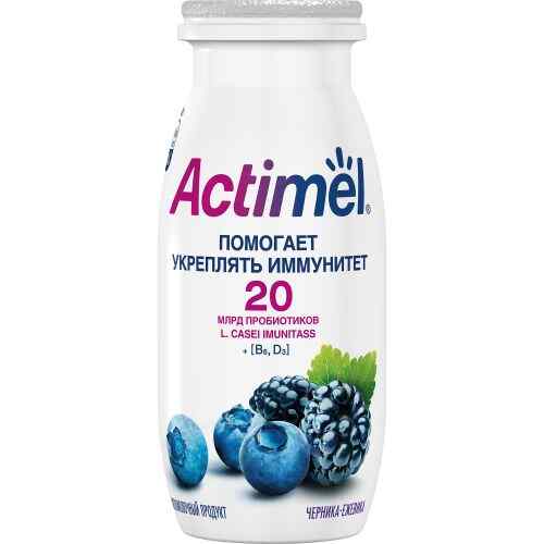 Drinking blackberry and blueberry yogurt /Aktimeli/ 100g