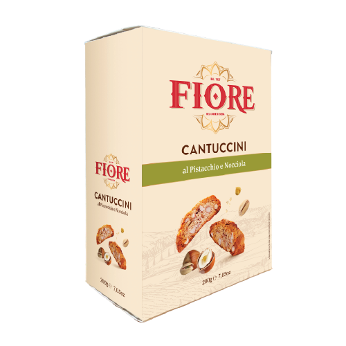 იტალიური  ორცხობილა CANTUCCINI ფისტით და თხილით /FIORE/  200გრ