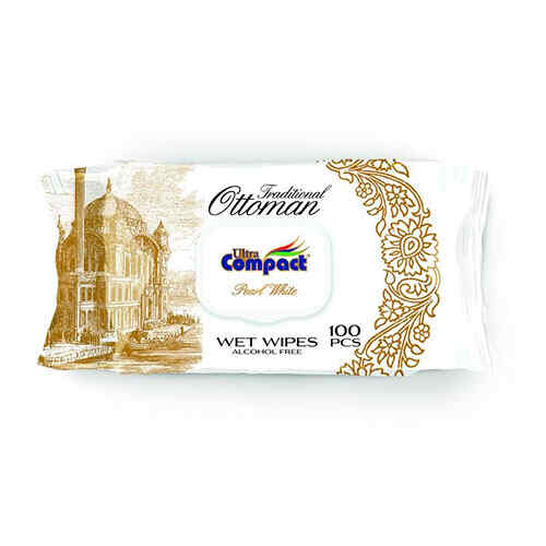 ბავშვის სველი ხელსახოცი ოტომანი /Compact/ 100 ც 